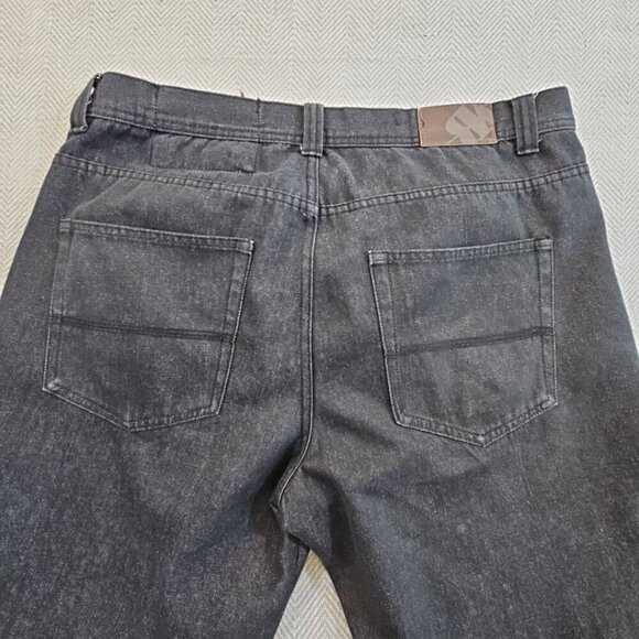 RK Jeans Co Premium Denim Jeans Men's W40 L34 Wide Leg Relaxed Dark EUC - Picture 9 of 12
